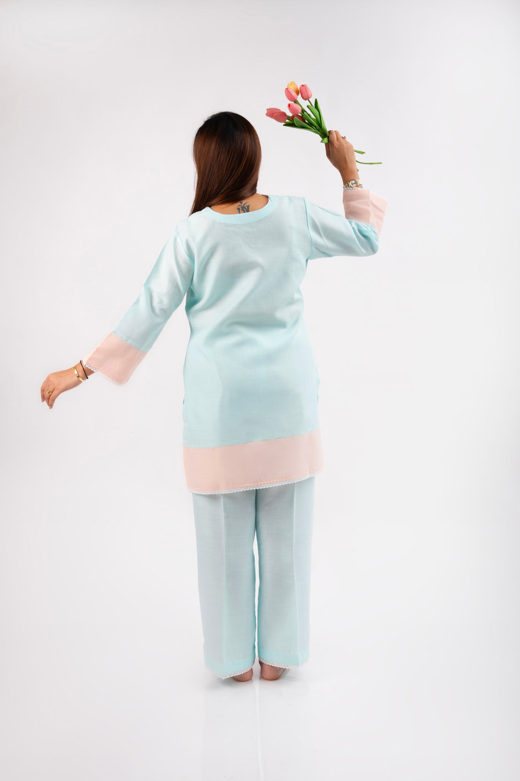 Baby blue Everyday muse cotton linen Co-ord set