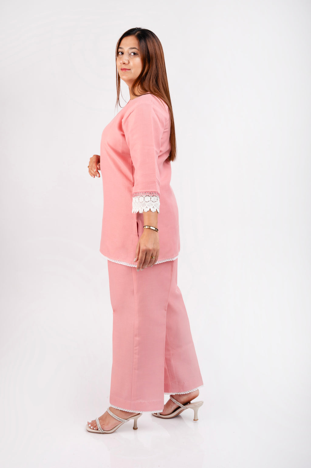 Flamingo pink Everyday muse cotton linen co-ord set