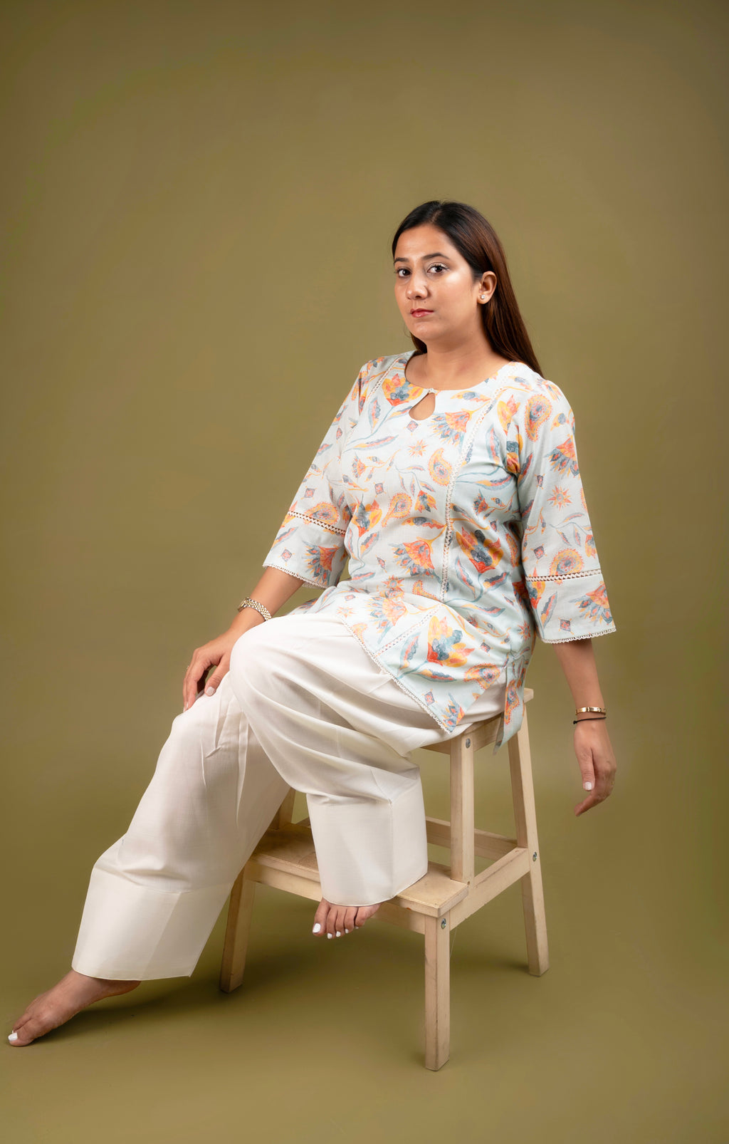 baby green Kurta with Farsi Salwar
